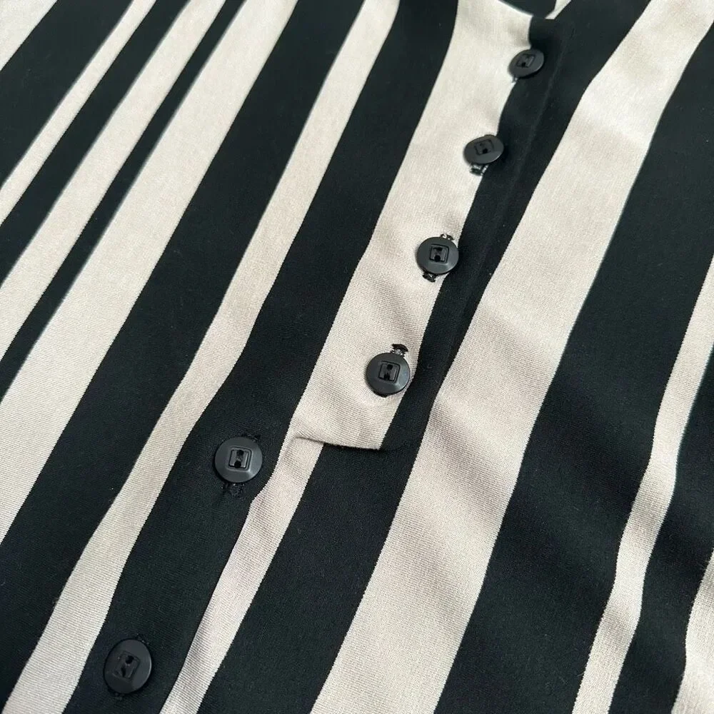 ITEMZ Chris Baumgartner‎ Striped Lagenlook Cotton Light Jacket OS USA Made